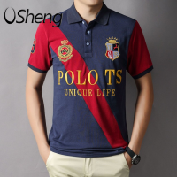 wuhau VSheng S To 6XL ขนาดใหญ่ Polo T เสื้อผู้ชายฤดูร้อนเย็บสีขนาดพิเศษเสื้อแขนสั้นสูงสุด135กก.