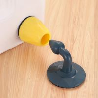 【CW】 Mute Silicone Door Stopper Adhesive Stops Rear Retainer Wall Buffer Protector Safety Tools