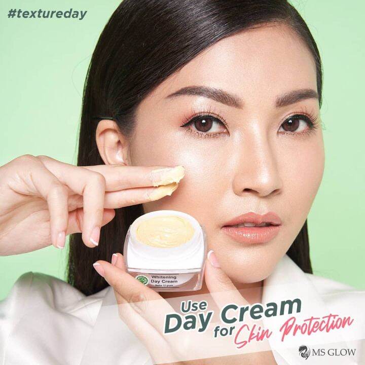 Ecer MS Glow Day Whitening Whitening day cream ms glow / krim siang
