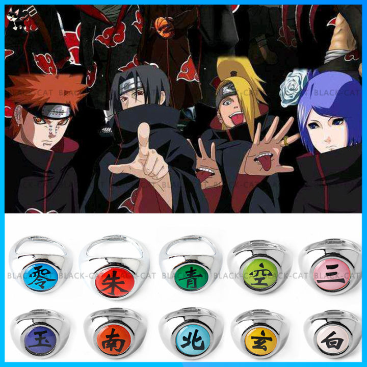 Anime Na-ruto Cosplay Rings Akat-suki Scorpion Payne Accessories Prop Akat- suki organization rings