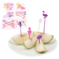 6/8/10Pcs Children Cartoon Fruit Fork Transparent Box Party Decoration Lunch Bento Salad Dessert Accessories Kitchen Tools