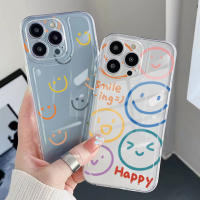 สำหรับ POCO X4 Pro M4 M3 Pro 5G X3 NFC GT F3 Happy สีสัน Smile Face คุณภาพสูง Square Edge Air Cushion Cover Full Len ป้องกันกรณี