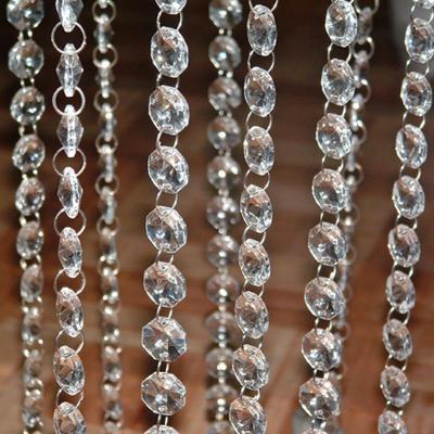 ( 10 Meters ) 33FT lot (340g) 14mm Clear Acrylic Crystal Beaded Garlands Chandelier Hanging For Wedding Party Decoration