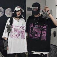 COD Graffiti printed casual Harajuku womens t-shirt Vaporwave unisex short-sleeved T-shirt HipHop summer womens t-shirt