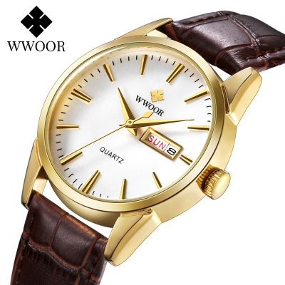 （A Decent035）WWOOR Fashion SimpleFor Men Swich Display Wristwatches Relogio Masculino