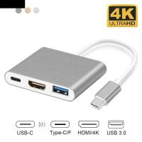 NYBHIA USB-C มัลติพอร์ตอะแดปเตอร์แบบมืออาชีพ3 In 1ฮับ4K USB HDMI 3.1ประเภท C USB 3.0