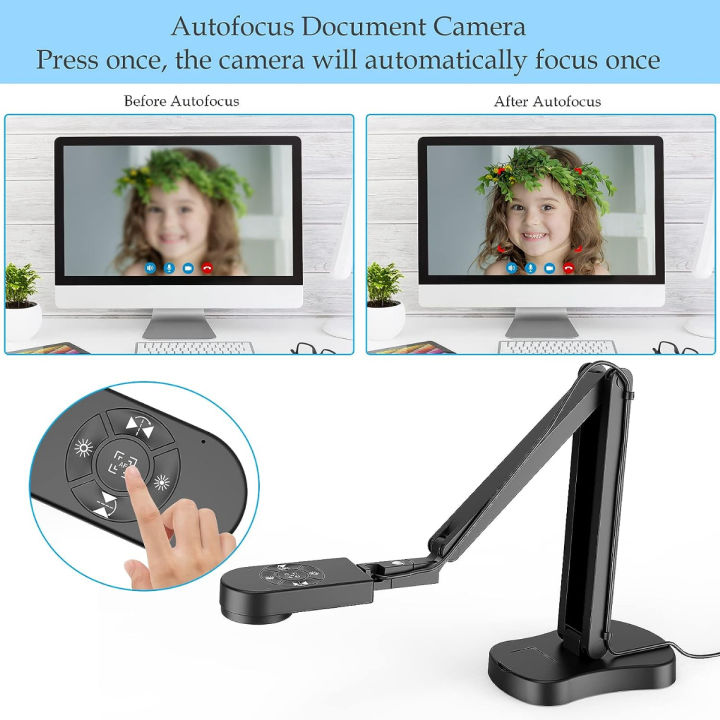 pakotoo-8mp-usb-document-camera-for-teachers-and-classroom-for-a3-a4-size-with-dual-mic-3-level-led-light-up-and-down-left-and-right-image-inversion-for-distance-teaching-amp-learning