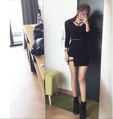 ‘；’ Summer Fashion Harajuku  High Waist Bodycon Short Skirt Korean Style Black Hip Skirts Irregular Micro Mini Юбка Женская