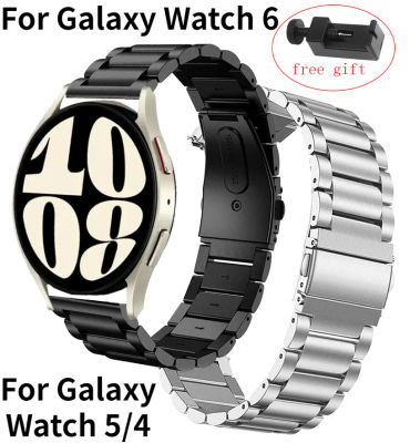 วงเหล็กสแตนเลสสำหรับนาฬิกา Samsung Galaxy Watch 6สาย/Galaxy Watch 5pro 5 4สายคล้องแบบคลาสสิคสร้อยข้อมือวงคลาสสิกอุปกรณ์เสริม40Mm 42Mm 44Mm 43Mm 46Mm 47Mm