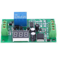 PCB Current Detection Sensor Module with LED Digital Display 4-20mA Anti‑Reverse Protection Relay Module DC12V Power Supplies Electrical Circuitry Par