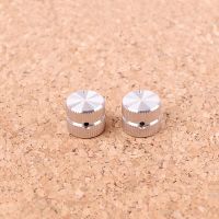 2Pcs Guitar Dome Tone Knobs Metal Silver Volume Control  Cap Screw Type for Electric Guitar Bass Parts Accessories Guitar Bass Accessories