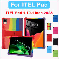 สำหรับ ITel Pad 1 10.1นิ้วซิลิโคน2023อเนกประสงค์ขาตั้งแท็บเล็ต ITel Pad 1แผ่น1 10.1 2023แฟชั่นหนาสี่มุมเคสซิลิโคนนิ่มสีป้องกันการกระแทก