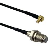 RG174 Cable F TV Female Jack Bulkhead to MCX Male Plug Right angle 6inch 10FT