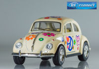 โมเดลรถเหล็ก รถโฟล์กเต่า รถบีเทิล รถคลาสสิค โฟล์คสวาเกน รถจำลอง รถเต่า บุปผา ดอกไม้ ของเล่น ของสะสม KINSMART 1: 32 Classic Car Model Volkswagen Beetle 1967 (13 cm.)