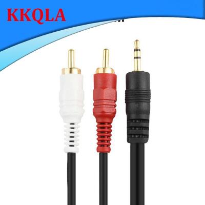 QKKQLA 1.35M 3M 5M 10M 3.5mm Jack to AV 2 RCA Male Extend Cable Connector For Phone TV AUX Computer PC Speakers Music Audio