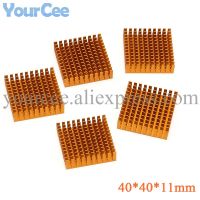 5pcs 40*40*11mm Heatsink 40 x 40 x 10mm Cooling Cooler  Fin Aluminum Heat Sink Radiator Cooler Golden Heat Sink Heatsink