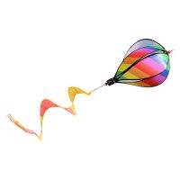 4PCS Balloon Wind Spinner Striped Windsock Balloon Yard Decor Spiral Balloon Windmill