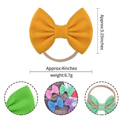 Baby Girls Hair Bows Headband Elastic Nylon Hair Band Fashion Hair Accessories for Kids Infants Toddlers