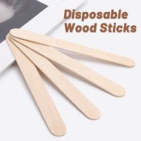 ZZOOI 50pcs/pack Disposable Wooden Waxing Stick Wax Bean Wiping Wax Tool Disposable Hair Removal Beauty Bar Body Beauty Tool