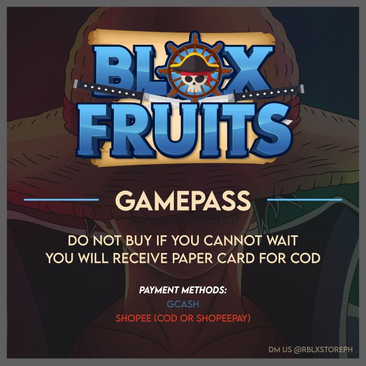 Cheapest] Blox Fruit Permanent Fruit/Bloxfruit Gamepasses Roblox