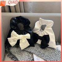 QIAO โบว์น๊อต กระเป๋าหนัง PU ใหม่ พับเก็บได้ พียู PU กระเป๋าโบว์ถือขนาดเล็ก ความเรียบง่ายเรียบง่าย กระเป๋าจีบแบบพกพา สำหรับผู้หญิง