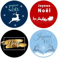 Joyeux Noel Christmas Gift Sealing Stickers Self-adhesive Stickers New Year Xmas Merry Christmas Party Decor Labels 3.5/4.5cm