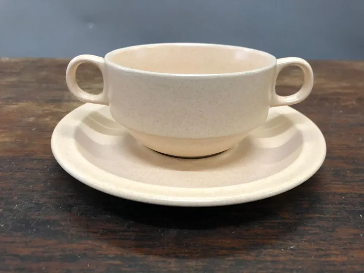 ceramicnilai3 Consommé Cup 240ml and Saucer | Claytan Stoneware Speckle ...