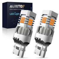 AUXITO 2ชิ้นไม่มีไฮเปอร์แฟลช T20 7440 7443ไฟสัญญาณเลี้ยวไม่มีข้อผิดพลาด W21W สัญญาณไฟสีอำพันสีเหลือง