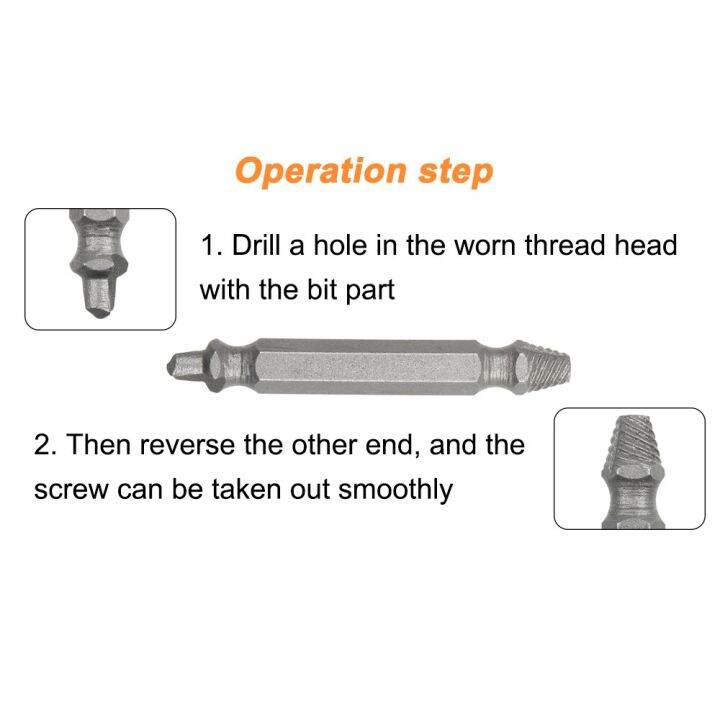 ไกด์ดอกสว่านอุปกรณ์ถอนสกรูที่เสียหาย4ชิ้นชุดเครื่องมือหัวถอดน็อตเกลียวตัดความเร็วออกง่ายสลักเกลียวถอดออกได้