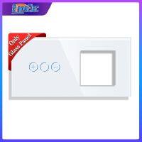 Bingoelec DIY Touch Light Dimmer Switches Crystal Glass Frame Panel Switch Smart Wireless Wifi Dimmer For Smart Home Push Button