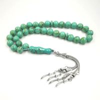 Tasbih Turchesi Pietra Islam Misbaha Arabo Fatto A Mano Misbaha Braccialto Perline Di Preghiera 33 Pietra Accessori Ramadan Gioielli