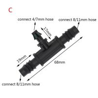 【▼Hot Sales▼】 oqiwkl 10ชิ้นขั้วต่อแบบมีหนาม8/11มม. ถึง4/7มม. ข้อต่อตัวทีสำหรับระบบให้น้ำแบบหยดหัวต่อแบบหัวฉีดรดน้ำในสวนตัวแยกท่อ