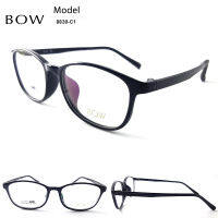 กรอบแว่นตา BOW รุ่น 8830-C1 เต็มกรอบสีดำ น้ำหนักเบา ใส่สบาย Vintage มีบริการตัดแว่นสายตาราคาถูก