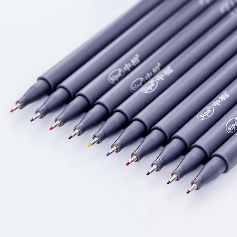 10 Pcs/Set Color Pen Fine Line Drawing Pen For Manga Cartoon Advertising  Design Water Color