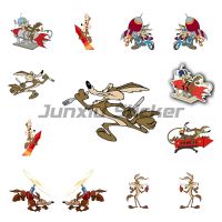 【HOT JJSGWIXLOOWEHG 541】 สติกเกอร์รถลายการ์ตูนสำหรับ Wile E Coyote ACME Rocket ไวนิลรูปลอกอะนิเมะแต่งรถกันน้ำอุปกรณ์ตกแต่งรถยนต์