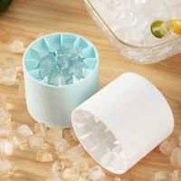 Silicone Mold Ice Cube Tray Maker Portable Cylinder Bucket Wine Beer Cooler Space-saving Kitchen Tools Drinking Freeze Whiskey