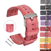 18mm 20mm 22mm Nylon Canvas Band Quick Release Weave Strap Watchband Bracelet for Samsung Active 2 Huawei Huami Smart watch