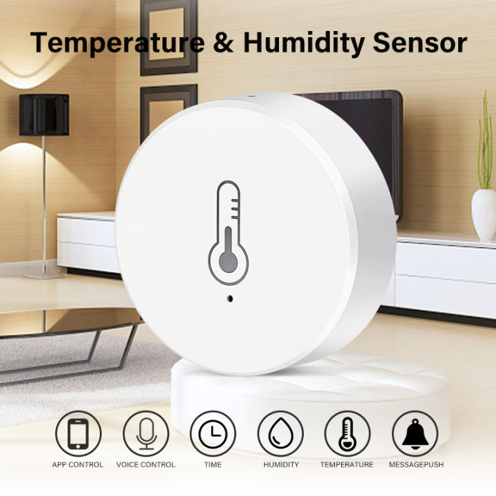 tuya-smart-zigbee-3-0เซ็นเซอร์อุณหภูมิและความชื้นทำงานร่วมกับ-alexa-home-smart-home-smart-lifetuya-smart-app-fru