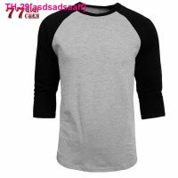 asdsadsaaff T เสื้อ Homens 2023 Primavera Verão Casual O-Pescoço SLIM FIT 3/4 มังงะ Tops Tees Streetwear Algodão เบสบอล Raglan JERSEY เสื้อยืด