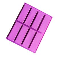 4PCS Rectangle Silicone Mold Energy Bar Maker Chocolate Cornbread Cheesecake Soap Mould