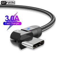 GTWIN 180 USB ชนิด C เคเบิ้ล3A เคลื่อนที่ชาร์จแบบเร็วที่ชาร์จแบตเตอรี่โทรศัพท์ Type-C สายสำหรับข้อมูล USB C