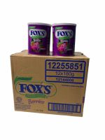 FOXS CRYSTAL CLEAR BERRIES สีม่วง  ลูกอม,กระป๋องปริมาณสุทธิ180g 1ลัง/บรรจุ 12 กระป๋อง ราคาส่ง ยกลัง สินค้าพร้อมส่ง