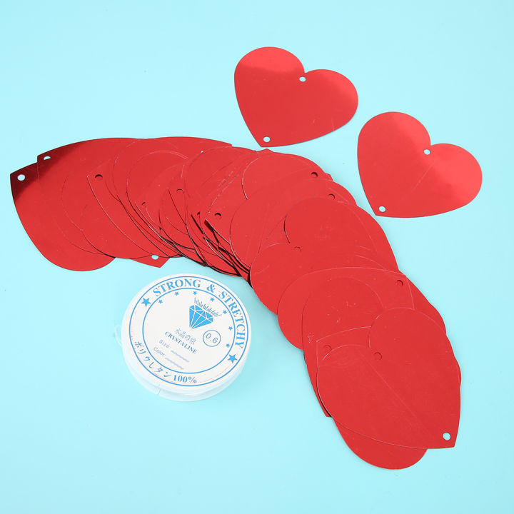 เศษกระดาษสีรูปหัวใจสีแดงเศษกระดาษสีสันวันเกิดงานเลี้ยงสมรสตกแต่งวันวาเลนไทน์100ชิ้น