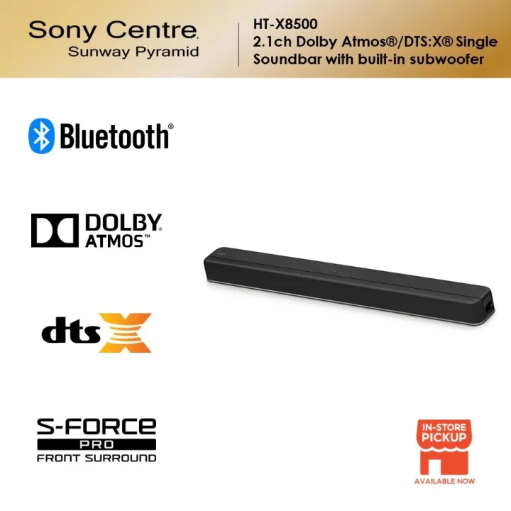 Sony HTX8500 2.1ch Dolby Atmos®/DTSX® Single Soundbar with BuiltIn