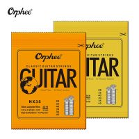 Orphee สายลวดชุบเงินไนลอน Sts กีร์ต้าคลาสสิค6ชิ้น/ชุดสำหรับกีตาร์โปร่งคลาสสิกซีรี่ย์ NX