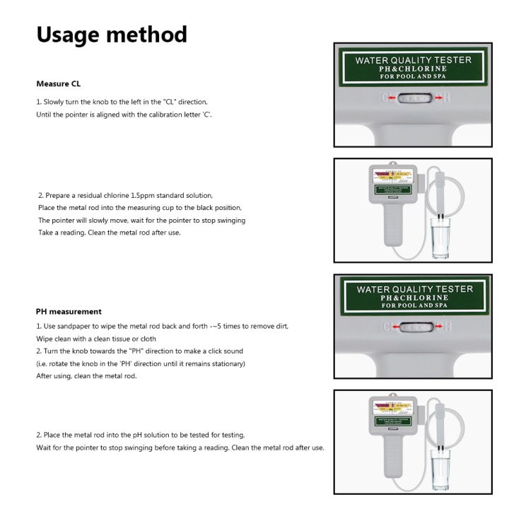 อุปกรณ์การทดสอบคุณภาพน้ำเครื่องวัดค่าคลอรีนในน้ำสปาสระว่ายน้ำ-pc-102ค่า-ph-ทดสอบพีเอชคลอรีน-cl2เครื่องมือวัด