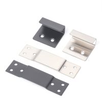 ㍿ 1Pcs Black U-shape Stainless Steel Hanging Code Ceramic Tile Display Buckle Corner Brackets Joint Fastener Screens Wall Support