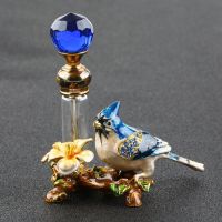 4ml Vintage Metal Bird Glass Empty Perfume Bottle Container Decor Ladies Gift