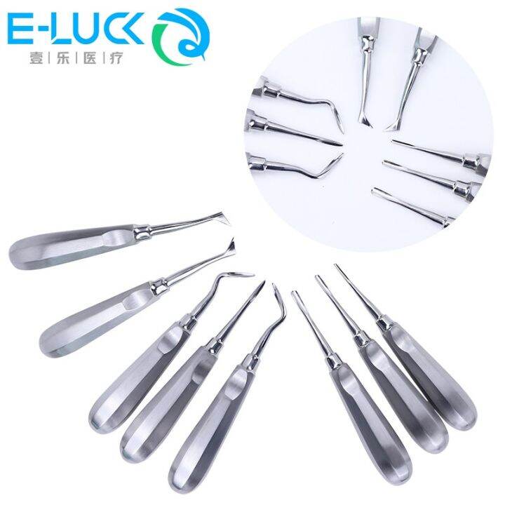 8Pcs/Set Dental Elevator Stainless Steel Dental Luxating Lift Elevator