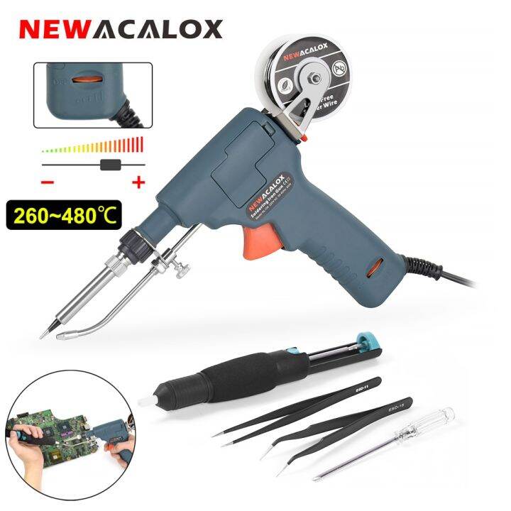 NEWACALOX 100240V 60W Soldering Iron Gun Temperature Adjustable